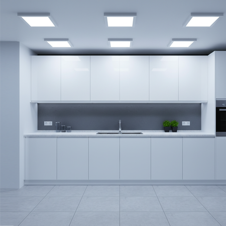 Plafond LED-Deckenleuchte 24W 2500lm CCT 140° Quadratisch Anbaumontage Weiß Videx