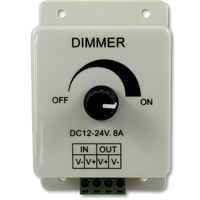 Dimmer für LED-Streifen manueller Controller mit Knopf 8 A 12 V