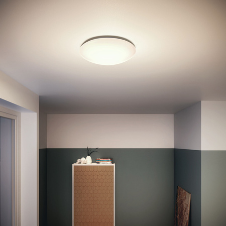 Plafond LED-Anbau-Deckenleuchte SUEDE 12W 4000K 28cm Weiß Rund PHILIPS