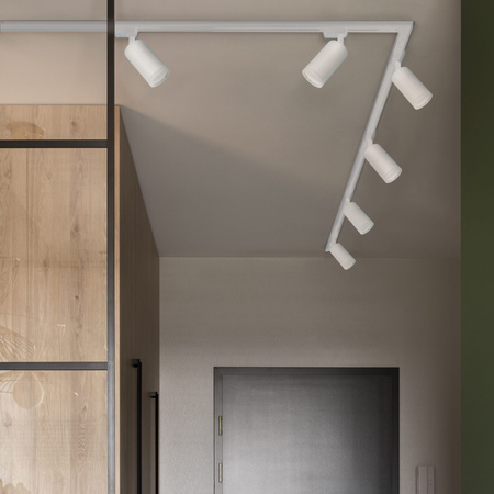 Stromschienen-Kit 1-Phasen-Schiene + 6x Reflektor GU10 Weiß LONDON Sanico Goldlux