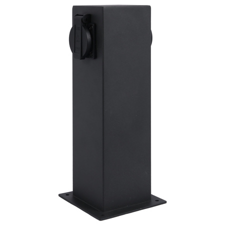 Garten-Lampe LED Außenmast stehend Grau IP44 Elektri Sanico Goldlux