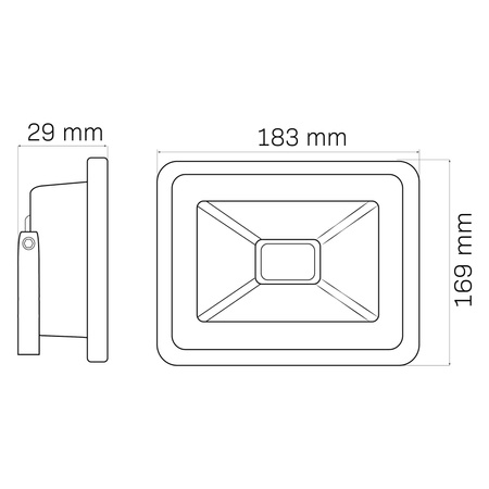 LED Fluter 50W 4000lm 6500K 120° IP65 Schwarz GOLDLUX (Polux)