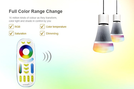 E27 LED Lampen 9W 850lm RGB+CCT WLAN Mi-Light - FUT012