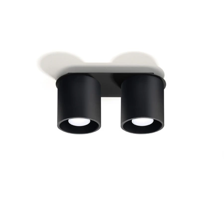 Anbauleuchte ORBIS 2 2xGU10 Tuba Minimalist Schwarz SOLLUX