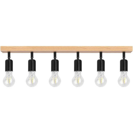 Spot Tuba Deckenleuchte Reflektor Halogen Leuchte 6x E27 Moving Black Brown Eos Masterled