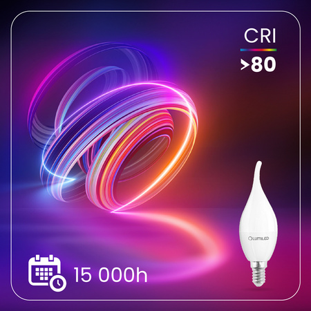 Lampen E14, Glühbirne BA35 5W = 40W 470lm 4000K 180° neutral LUMILED