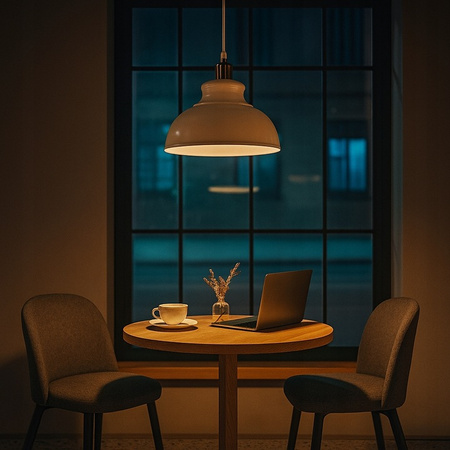 Masterled Deckenleuchte Hängelampe E27 Weiß Kupfer Flara