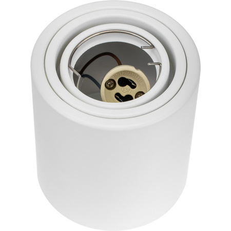 Aufbauleuchte HALOGEN Aluminium Weiß SPOT TUBE 10cm für LED GU10 Bellalux