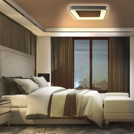 Plafond LED-Deckenleuchte Aufbauleuchte 72W 7500lm 2700-6000K CCT Schwarz Dimmbar + EDGE Fernbedienung Videx