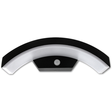 Gartenwandleuchte Elevation LED-Wandleuchte 9W mit Bewegungs- und Dämmerungssensor Schwarz BELLA