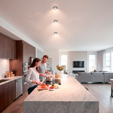 Glas-Einbaustrahler GU10, MR16 Einbauspot HALOGEN Runde beweglich Schwarz ARIAN LUMILED