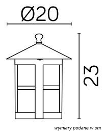 Lampenschirmkopf für Garten-Außenleuchte Cordoba II K 1018 TD E27 Su-Ma