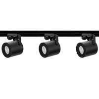 Beleuchtung Stromschienen Kit 1.5m +3x LED Stromschienen Reflektor Lampe GU10 Schwarz Matt