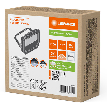 LED-Flutlicht 8W 1200lm 4000K IP66 Weiß LEDVANCE Flutlicht