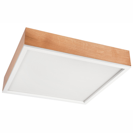 Plafond LED-Deckenleuchte SANTIAGO 4xE27 Quadratisch Eiche LD-PD-9.6 Lamkur