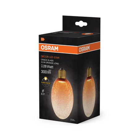 LED-Lampe E27 Oval Frost 3.5W 300lm 2700K Warm Dekorativ Orange Osram