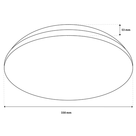 LED-Deckensegel 18W NOTUS 2 Rund IP44 33 cm LUMILED