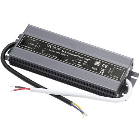 LED-Leisten-Netzteil 12V 150W 12,5A wasserdicht IP67