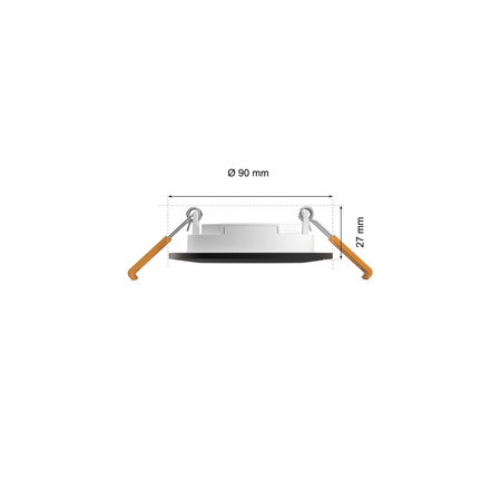 LED-Panel Einbau 8.3W 1000lm IP44 Weiß und Farbe Ambiance RGB + TW Schwarz Smart SMART Zigbee Bluetooth Slim Downlights Philips HUE