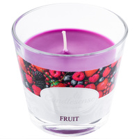 Duftende Dekokerze im Glas Waldfrüchte