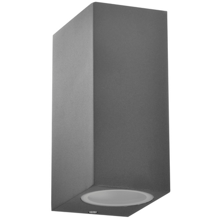 Außenwandleuchte oben unten mit LED 2x GU10 BOSTON GOLDLUX (Polux) ALUMINIUM GRAY