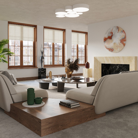 Anbauleuchte ARENA 4xE27 Deckenaufbauleuchten Rund 55cm Modern Weiß SOLLUX