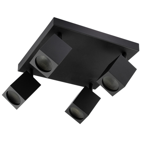 Reflektor-Deckenleuchte 4xGU10 QUANTUS Schwarz