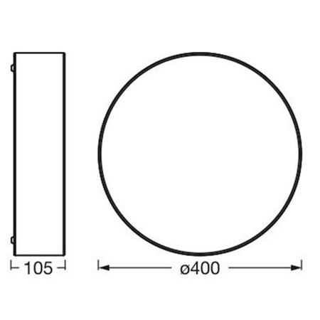 Plafond-Deckenleuchte E27 Braun 40cm Orbis Ledvance