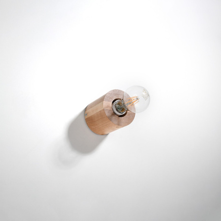 LED SALGADO E27 Wandleuchte Naturholz SOLLUX