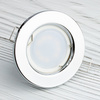 Einbaustrahler GU10, MR16 Einbauspot HALOGEN Runde Fest Chrom Blech LUMILED