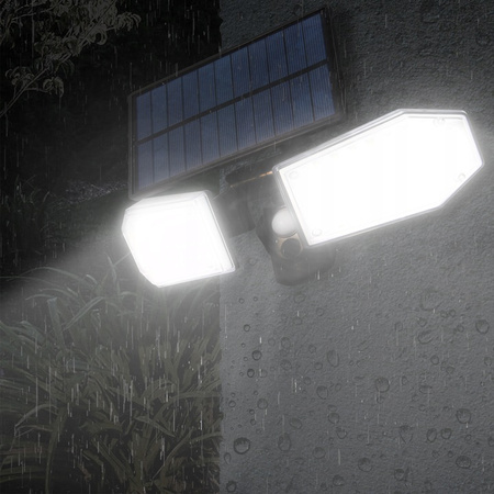 LED Solarstrahler 78x LED 15W 450lm Kaltbewegungssensor IP65