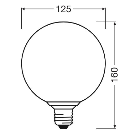 LED-Lampe E27 Frost Ball 3.5W 300lm 2700K Warm Dekorativ Blau Osram