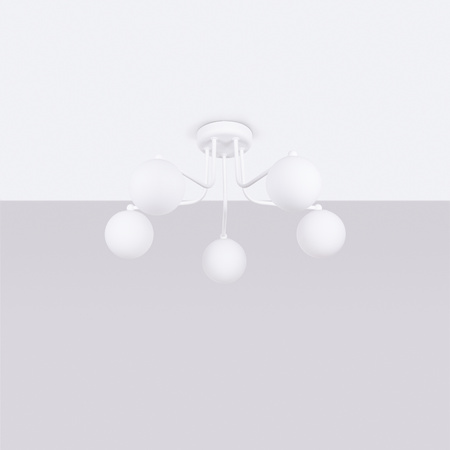 Kronleuchter Decke Pendelleuchte 5x G9 Weiß Astral French Sky SL.1660 Sollux