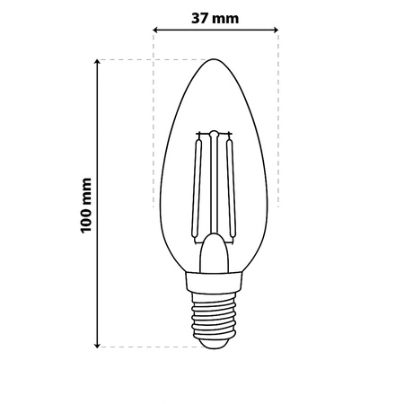LED-Lampe E14 Kerze B35 10W = 75W 1100lm 3000K Warm 180° LUMILED