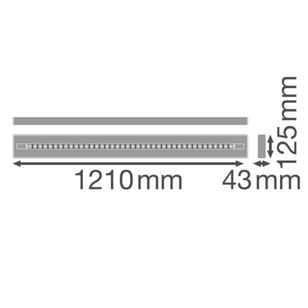 Linearer Lichtstreifen 40W 4900lm 4000K Neutral Schwarz Linear Ledvance