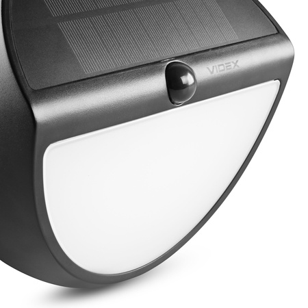 Flutlicht Solarlampe mit Sensor 500lm 5000K Neutral 120° 3.2V IP54 IK07 Anbaumontage Schwarz VIDEX