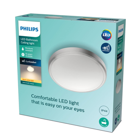 Plafond LED-Anbauleuchte DORIS 17W 2700K IP44 31cm Satin PHILIPS