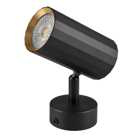 GU10 Schwarzgold NICEA Sanico Goldlux Wand- und Deckenstrahler mit Reflektor