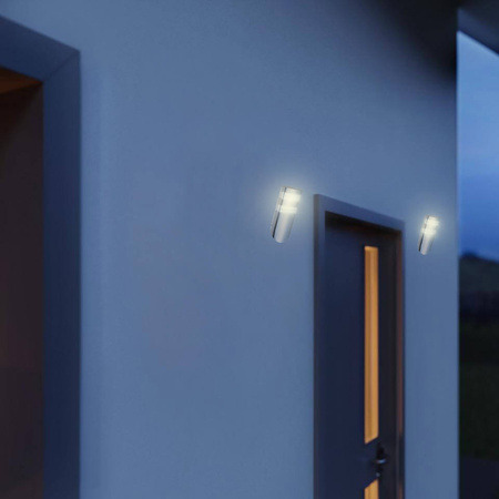Gartenleuchte Wandleuchte MALTA LED 2,4W Diagonal Chrom Volteno