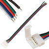 5PIN RGB+W LED-Streifenanschluss einseitig mit 12-mm-Kabel