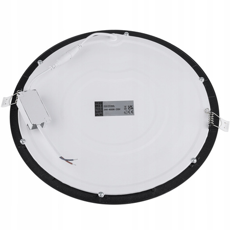 LED-Deckenpaneel 24W 4000K 1920lm 29cm runde Unterputzmontage schwarz ECOLIGHT