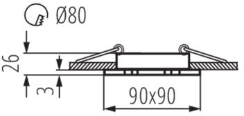 Halogen-Deckeneinbauleuchte SEIDY MR16 Gx5,3 mattweiß Kanlux
