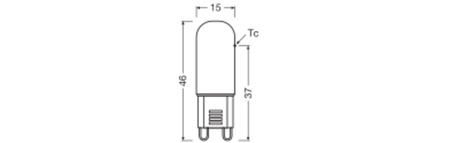 LED-Kapsel-Glühbirne G9 1,8W = 20W 200lm 2700K Warm 320° LED PIN Osram