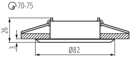 EVIT MR16 Gx5,3 Aluminium KanluxEinbau-Halogen-Deckenleuchte