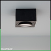 Halogen-Aufbauleuchte GU10, Aufbauspot 50mm beweglich Quadrat Tube Schwarz AMAT-S LUMILED