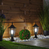 Gartenleuchte E27, Gartenlaterne 40cm Schwarz BELLIS LUMILED