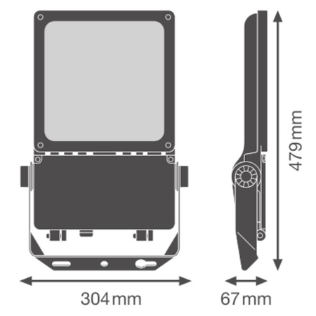 LED-Flutlicht Außenfluter 80W 12100lm 4000K IP66 Weißes Flutlicht Ledvance