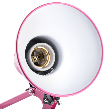 Schreibtischlampe E27, Zeichentisch-Schreibtischlampe mit Tischklemme Rosa TOBI LUMILED