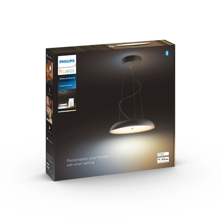 AMAZE Schwarz 25W CCT RGB PHILIPS HUE Bluetooth Zigbee Pendel-Deckenleuchte + Dimmschalter
