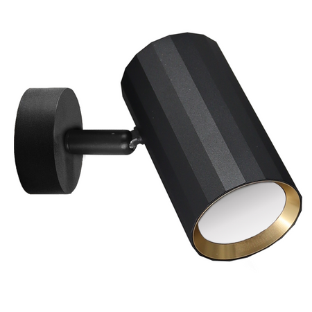 GU10 Schwarzgold NICEA Sanico Goldlux Wand- und Deckenstrahler mit Reflektor